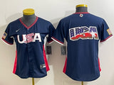 Women USA Baseball x Undefeated Navy 2026 World Baseball Classic 26 World Cup Women Style 2