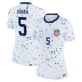 Women USWNT #5 Kelley O'Hara 2023 Home Jersey - White