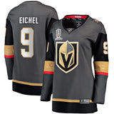 Women Vegas Golden Knights #9 Jack Eichel 2023 Stanley Cup Champions Alternate Breakaway Player Jersey - Black