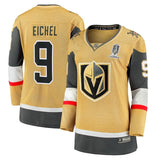 Women Vegas Golden Knights #9 Jack Eichel 2023 Stanley Cup Champions Home Breakaway Player Jersey - Gold
