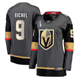 Women Vegas Golden Knights #9 Jack Eichel 2023 Stanley Cup Final Alternate Breakaway Player Jersey - Black_conew1