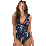 Women's Houston Texans Coverage Comfortable Swimwear Beachwear Bathing Bikini