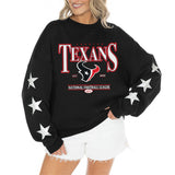 Women's Houston Texans Gameday Couture Black Rhinestone Star Sleeve Settle