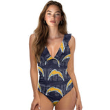 Women's Los Angeles Chargers Coverage Comfortable Swimwear Beachwear Bathing Bikini
