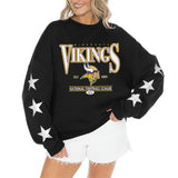 Women's Minnesota Vikings Gameday Couture Black Rhinestone Star Sleeve Settle