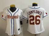 Women's Venezuela Baseball #26 Campeones White 2026 World Baseball Classic Home