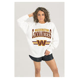 Women's Washington Commanders Gameday Couture White Sunday Drives Oversized
