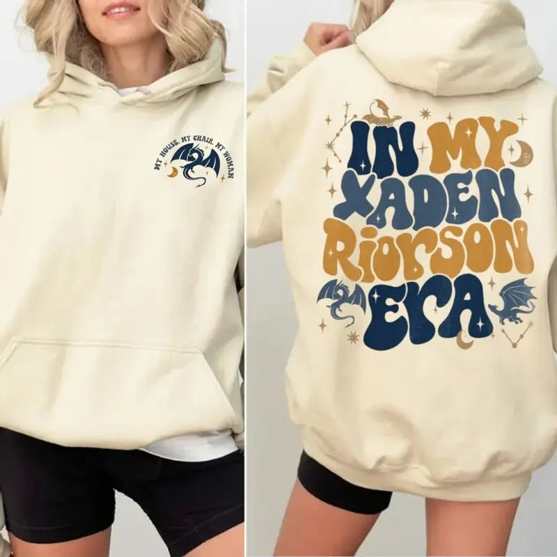 Xaden Riorson Sweatshirt, In My Xaden Riorson Era Shirt, Fourth Wing Inspired, Iron Flame Hoodie, Dragon T Shirt, Basgiath War College, Unisex Sweater Pullover Tee