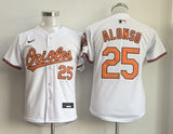Youth Baltimore Orioles #25 Pete Alonso Youth Orioles White 25