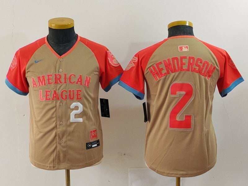 Youth Baltimore Orioles #2 Gunnar Henderson Orioles 24 All-Star Youth Style 3