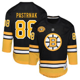 Youth Boston Bruins #88 David Pastrnak 100th Anniversary Replica Player Jersey - Black
