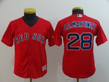Youth Boston Red Sox #28 J.D Martinez Baseball Jersey
