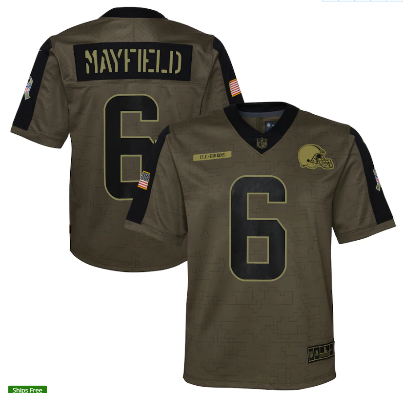 Youth Cleveland Browns #6 Baker Mayfield 21 New Salute