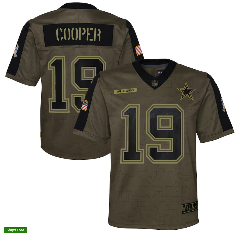 Youth Dallas Cowboys #19 Amari Cooper 21 New Salute