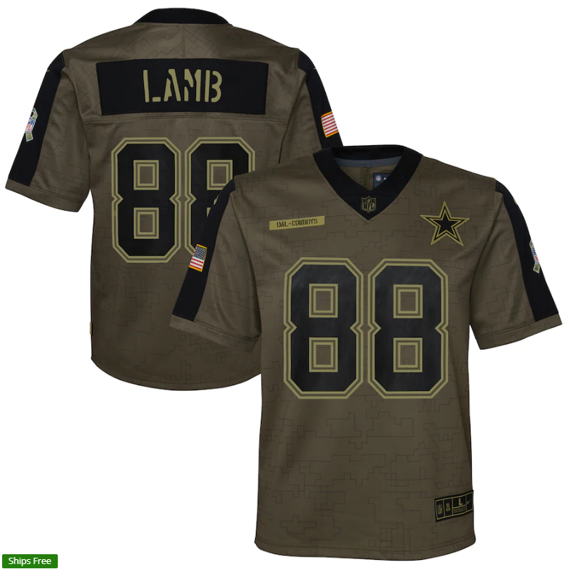 Youth Dallas Cowboys #88 Cee DeeLamb 21 New Salute