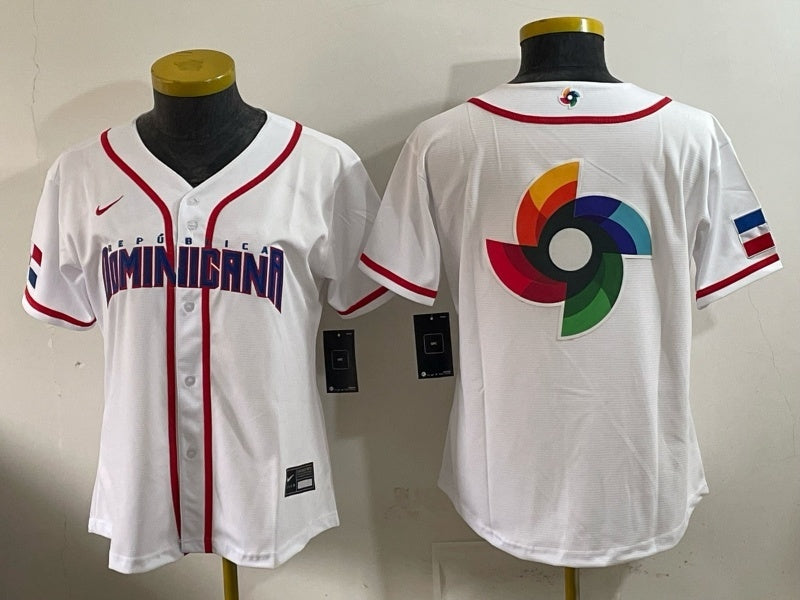 Youth Dominican Republic Baseball White 2026 World 26 World Cup Women Youth Style 1