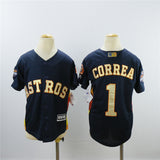Youth Houston Astros #1 Carlos Correa Style 1