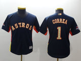 Youth Houston Astros #1 Carlos Correa Style 2