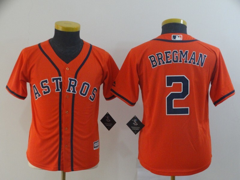 Youth Houston Astros #2 Alex Bregman Style 3