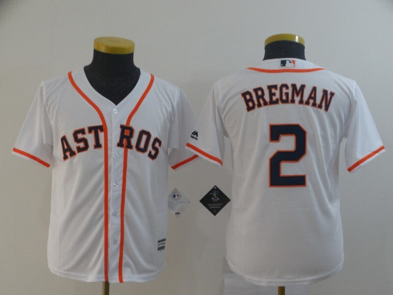 Youth Houston Astros #2 Alex Bregman Style 4