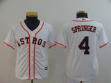 Youth Houston Astros #4 George Springer Style 1