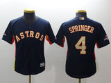 Youth Houston Astros #4 George Springer Style 2