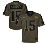 Youth Kansas City Chiefs #15 Patrick Mahomes 21 New Salute
