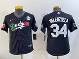 Youth Los Angeles Dodgers #34 Fernando Valenzuela Dodgers Mexico Youth Style 7