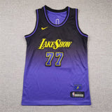 Youth Los Angeles Lakers #77 Luka Doncic Youth 25 Lakers 77 # Doncic Purple City Edition Style 1