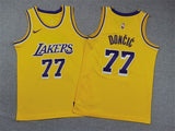 Youth Los Angeles Lakers #77 Luka Doncic Youth Lakers 77 # Doncic Yellow Style 1