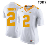 Youth Matt Simms 2 White