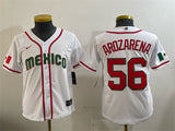Youth Mexico Baseball #56 Randy Arozarena White 2026 World Baseball Classic Home