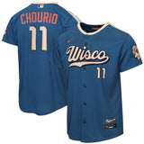 Youth Milwaukee Brewers #11 Jackson Chourio Mineral Blue 2026 City Connect Stadium