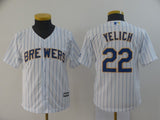 Youth Milwaukee Brewers #22 Christian Yelich