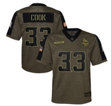 Youth Minnesota Vikings #33 Dalvin Cook 21 New Salute