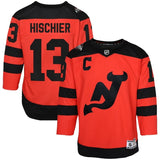 Youth New Jersey Devils #13 Nico Hischier 2024 NHL Stadium Series Premier Player Jersey – Red Style 2