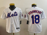 Youth New York Mets #18 Darryl Strawberry Mets Youth Style 1