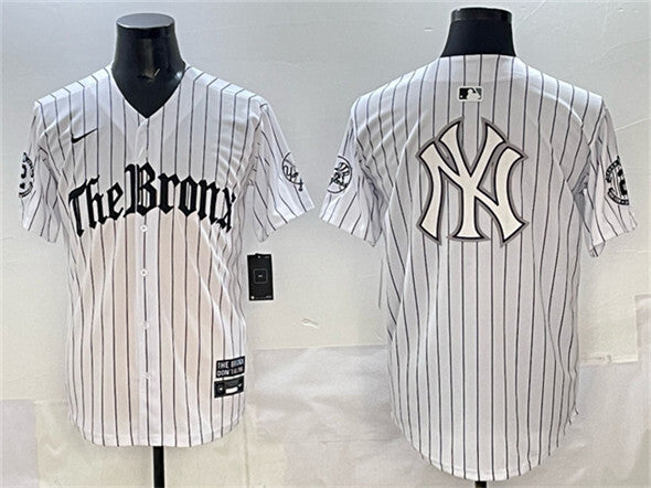 Youth New York Yankees Team Big Logo White Pinstripe 'Gothic Legacy Edition' Vapor Premier