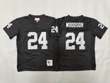 Youth Oakland Raiders #24 Charles Woodson Raiders Youth