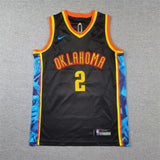 Youth Oklahoma City Thunder#2 Shai Gilgeous-Alexander Youth 25 Thunder 2 # -- Black City Edition (2)_[1]