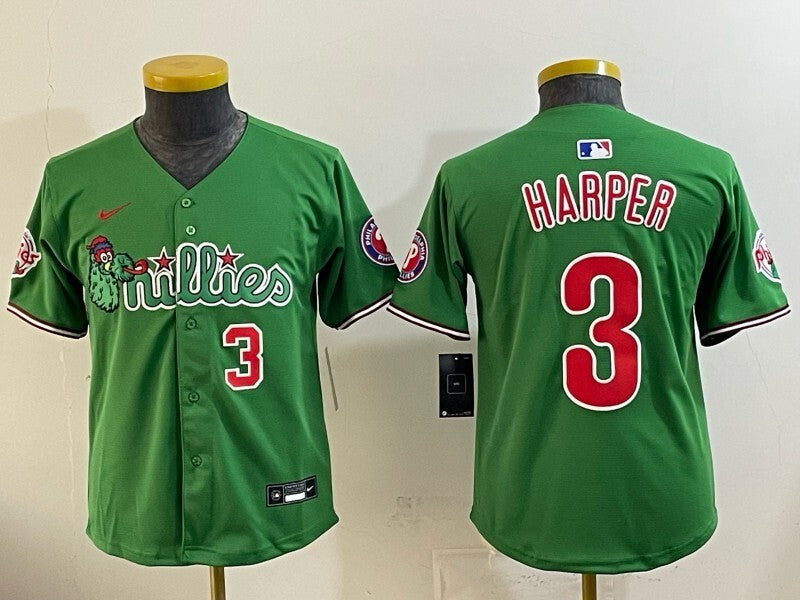 Youth Philadelphia Phillies #3 Bryce Harper Phillies Edition Youth Style 2