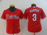 Youth Philadelphia Phillies #3 Bryce Harper Style 2