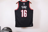 Youth Portland Trail Blazers #16 Hansen Yang Trail Blazers Black Style 1