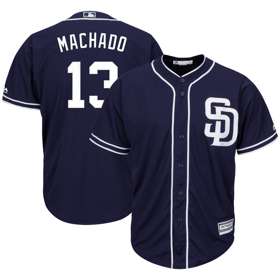 Youth San Diego Padres #13 Manny Machado Majestic Official Cool Base Player Jersey – Navy