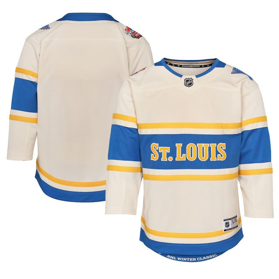 Youth St. Louis Blues 2025 NHL Winter Classic Premier Jersey - Cream