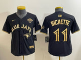 Youth Toronto Blue Jays #11 Bo Bichette Blue Jays Black Gold Youth