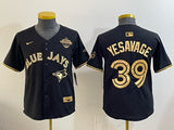 Youth Toronto Blue Jays #39 Trey Yesavage Blue Jays Black Gold Youth