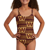 Youth Washington Commanders Bodysuit Comfortable Swimwear Beachwear Bathing 001(Pls