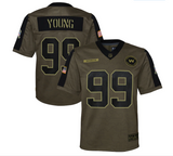 Youth Washington Redskins #99 Chase Young 21 New Salute