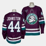 anaheim ducks #44 ross johnston alternate navy 30th season jersey
